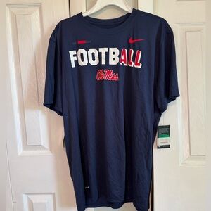 Nike Men’s Ole Miss College Navy Dri-FIT Tee NWT